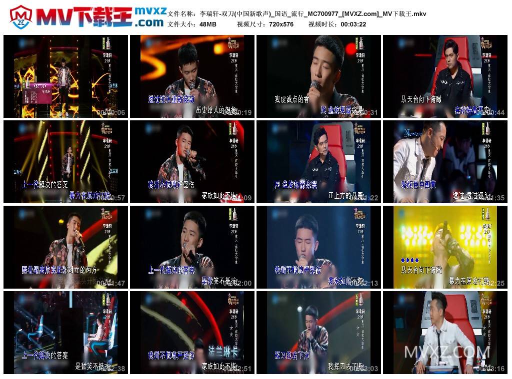 李瑞轩-双刀(中国新歌声)_国语_流行_MC700977